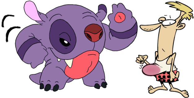 092 In Action By Bricerific43-d8a8piq - Lilo And Stitch Gutman (640x339), Png Download