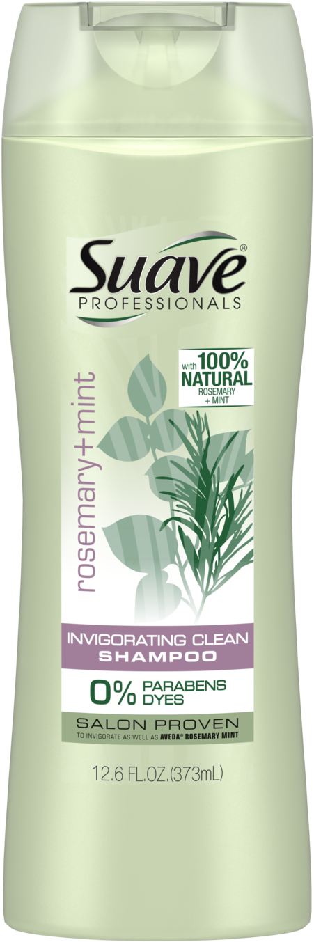 Rosemary Mint Invigorating Shampoo - Suave Professionals Bamboo + Aloe Vera Full And Strong (1500x1500), Png Download
