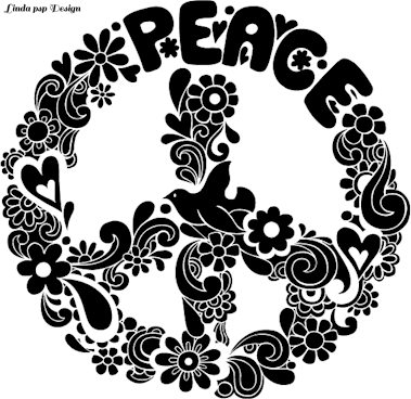 Lf Brush Png En - Peace & Love (379x368), Png Download