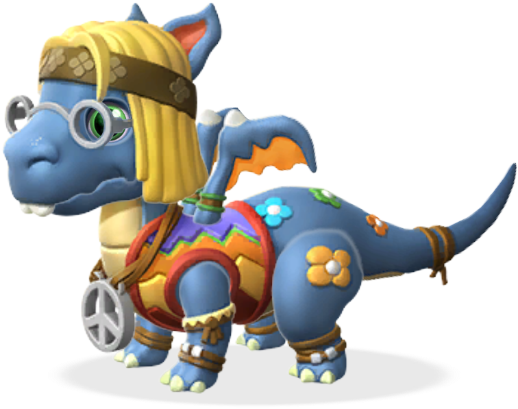 Hippie Dragon - Dragon Ml Dragon Hippie (841x666), Png Download