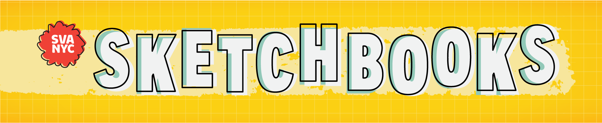 A Logo On Yellow Gridded Paper With Block Letters Filled - School Of Visual Arts (1960x400), Png Download
