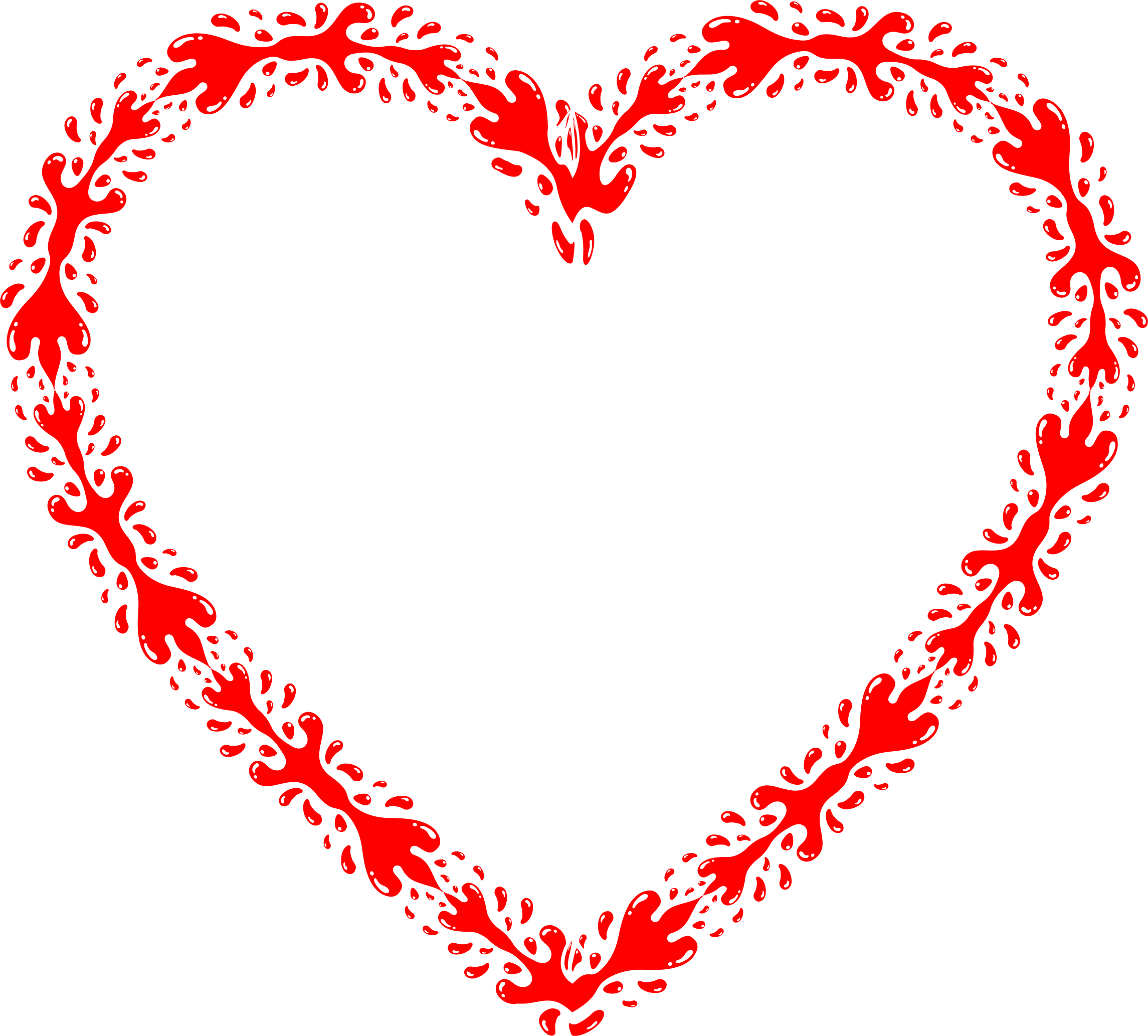Big Image - Blood On Heart Png (2290x2066), Png Download