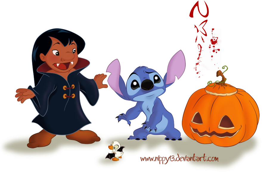 Transparent Stitch Halloween - Halloween Lilo And Stitch (900x667), Png Download