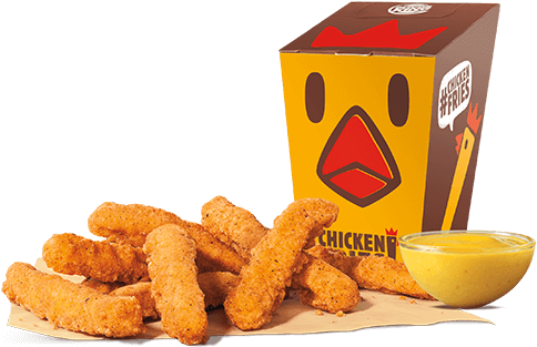 Chicken Fries - Crispy Chicken Tenders Burger King (500x540), Png Download
