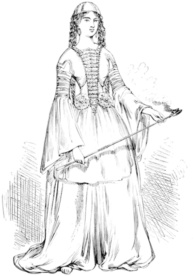 Here - Vintage Dress Drawing Png (400x567), Png Download