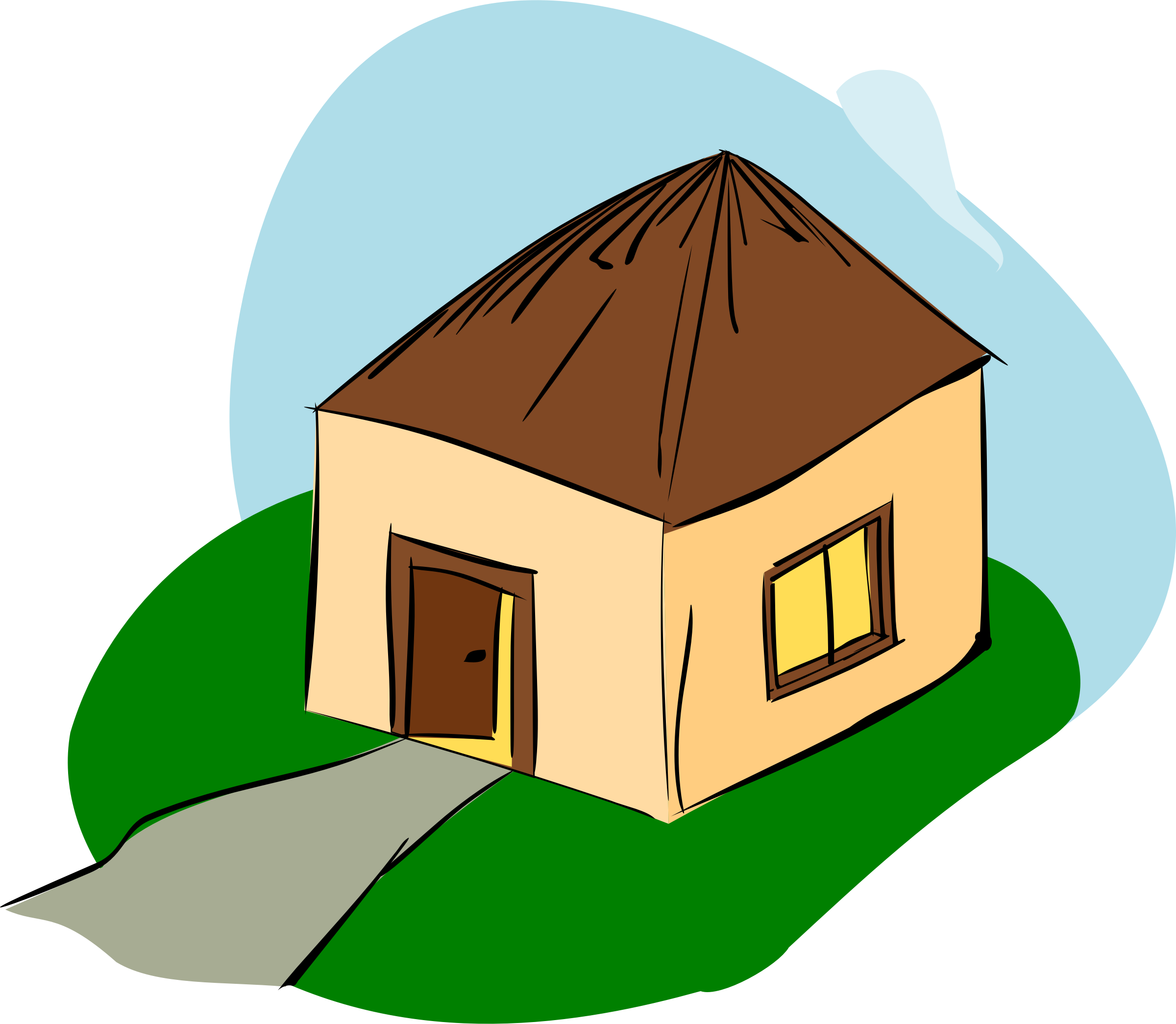 Hut Png (2400x2090), Png Download