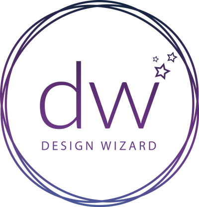 Design Wizard Logo White - Circle (400x416), Png Download