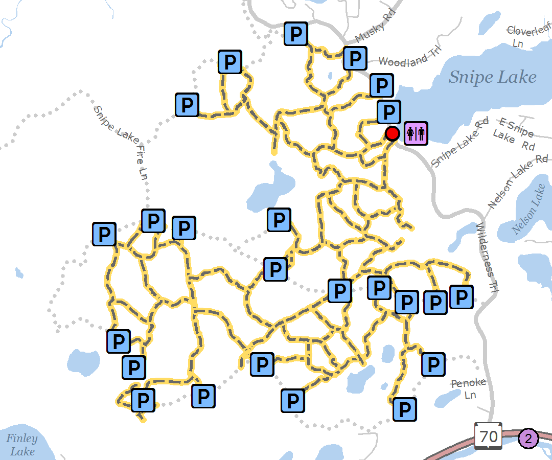 Snipe Lake And Ewald Lake Trails - Snipe Lake (1080x900), Png Download