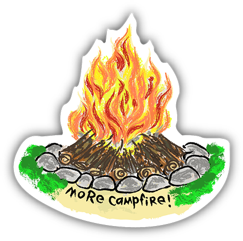 More Campfire Mini Sticker - Flame (500x500), Png Download