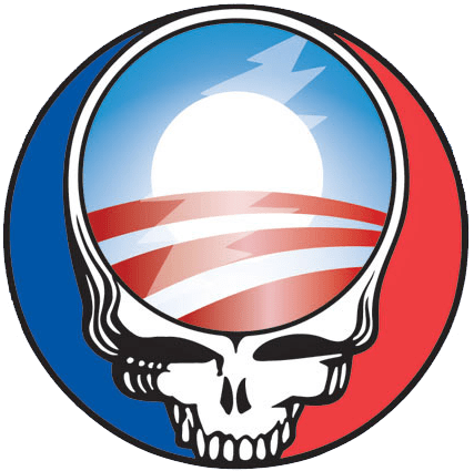 10 Years Ago Today ~ Deadheads For Obama Concert At - Grateful Dead Steal Your Face (427x425), Png Download
