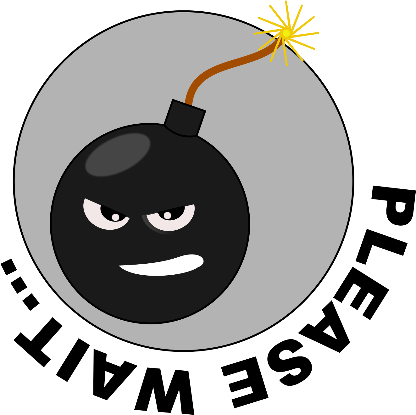 This Free Icons Png Design Of Loading Bomb Please Wait (2400x2400), Png Download
