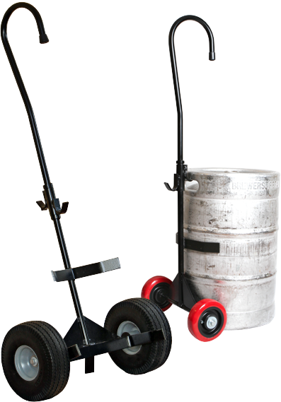 Moving Beer Kegs Is Safe And Easy With The Kegcart - Beer Keg Hand Cart (397x569), Png Download