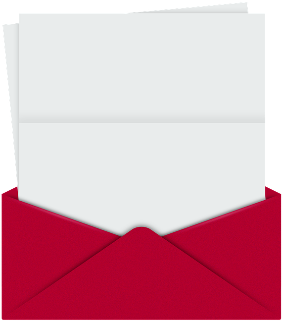 On Red Envelope An Open Letter To - Letter Coming Out Of Envelope (720x720), Png Download