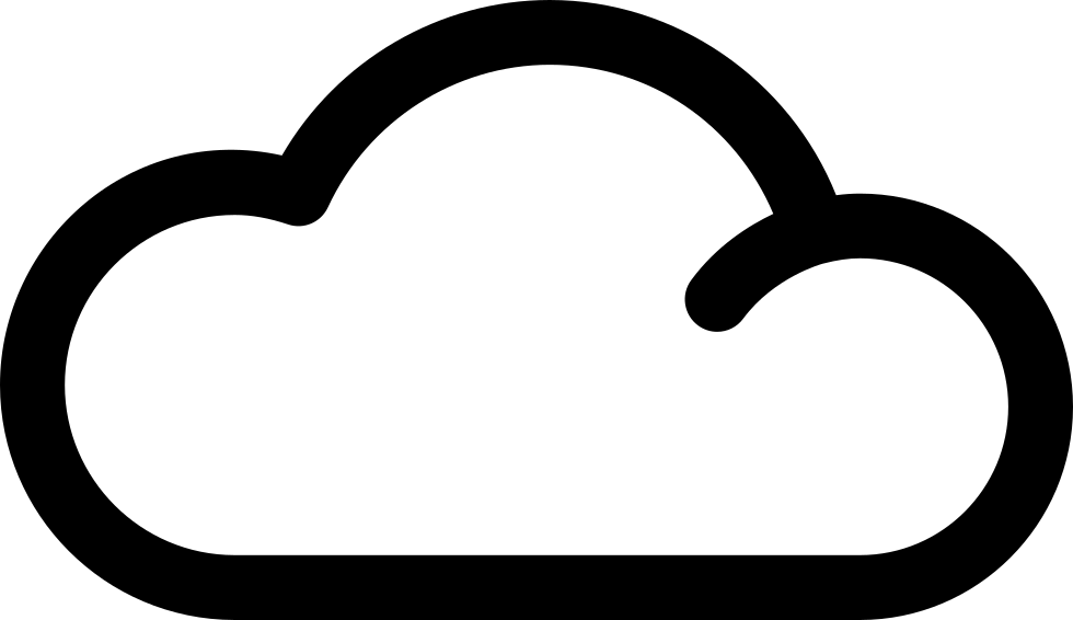Cloud Outline - - Portable Network Graphics (980x566), Png Download