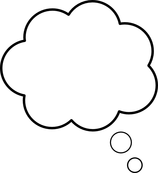 White Thought Bubble Transparent (540x594), Png Download