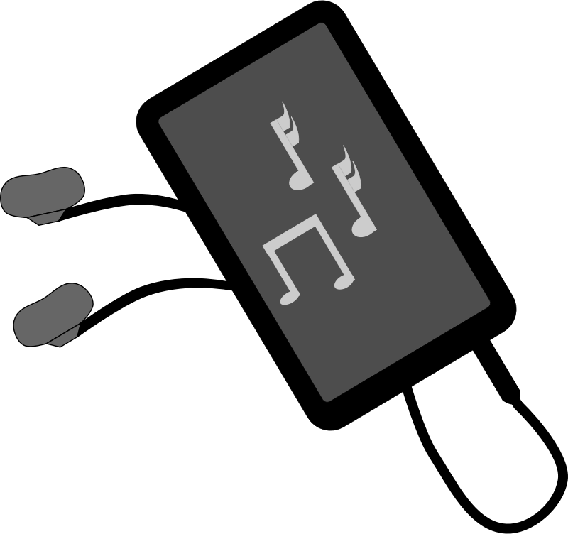 28 Collection Of Ipod With Earphones Clipart - Headphones And Phone Clipart (800x752), Png Download