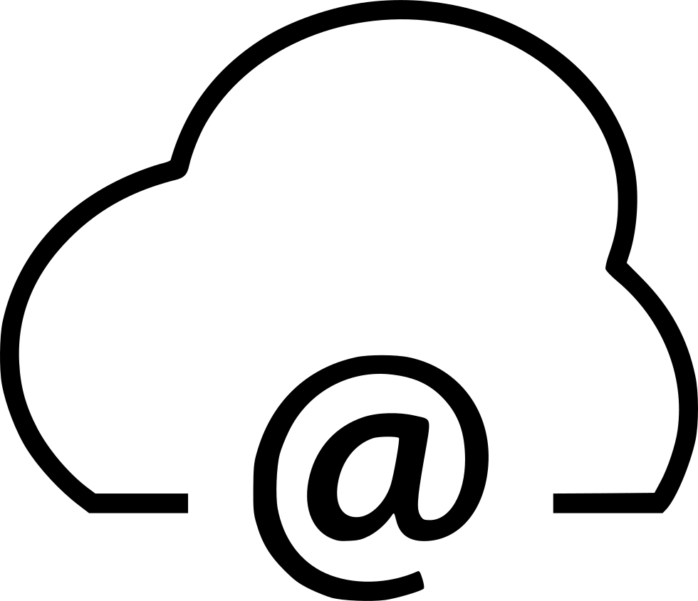 Cloud Email Envelope Line Mail Outline Comments - Email (980x844), Png Download
