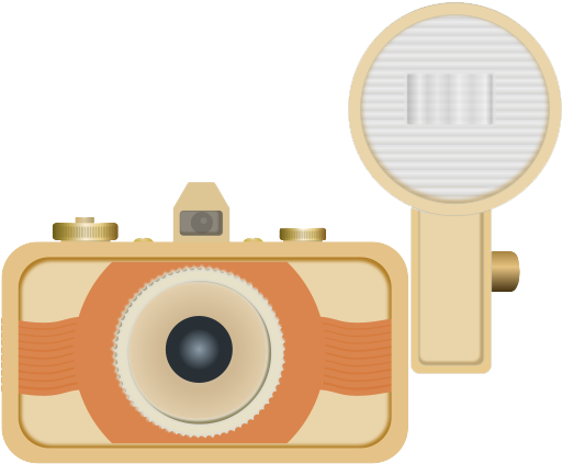Flash Clipart Vintage Camera - Camera (577x476), Png Download
