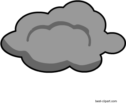 Free Grey Cloud Clip Art Image - Happy Grey Clouds Clipart (450x450), Png Download