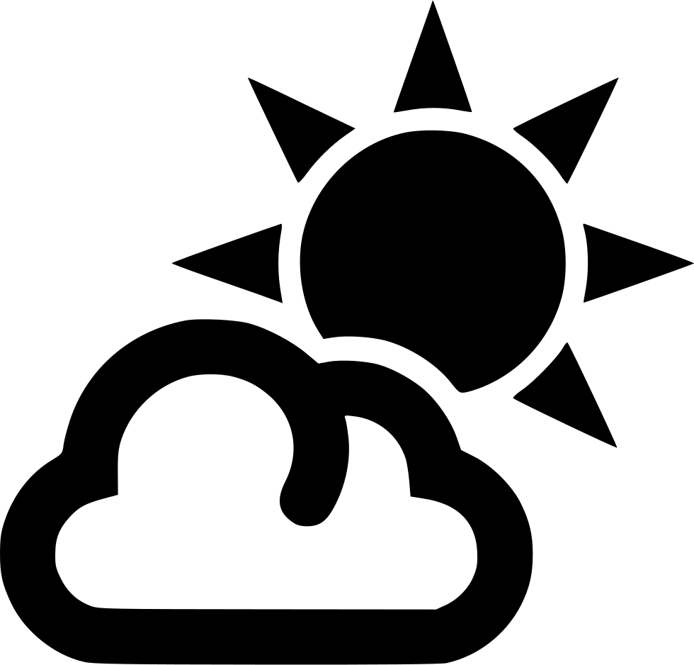 Cloud Outline Sun - Icon Sun (980x938), Png Download