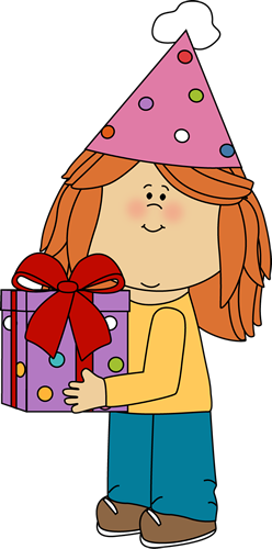 Birthday Girl With Birthday Gift - Birthday Girl Clipart (248x500), Png Download