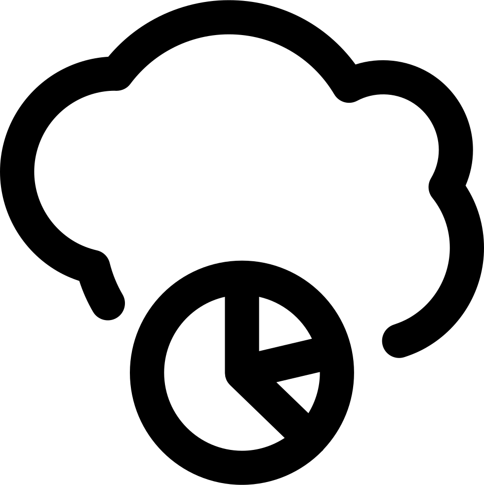 Pie Chart With Cloud Outline Comments - Pie Chart (980x982), Png Download