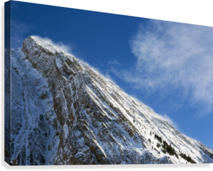 Close Up Of A Snow Covered Mountain Peak With Wind - Posterazzi Dpi12300797 Close Up Of A Snow Covered Mountain (429x344), Png Download