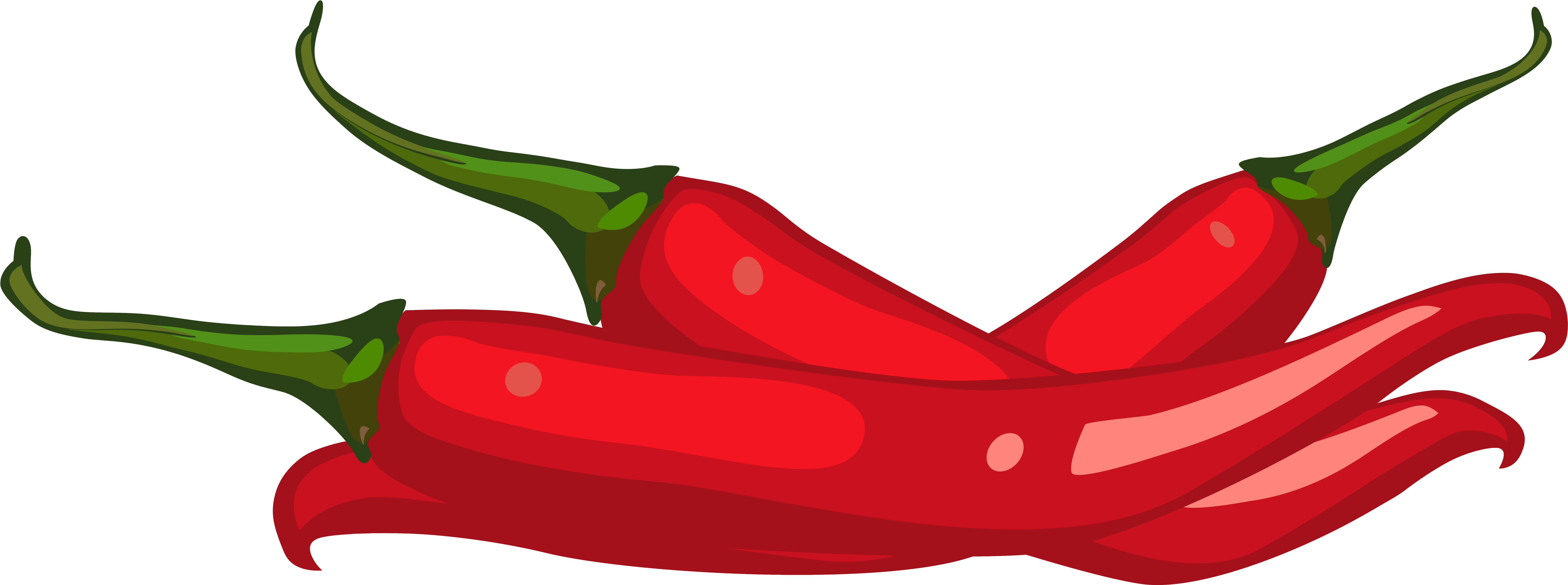 Red Peppers Png Clip Art - Clip Art (8000x2974), Png Download