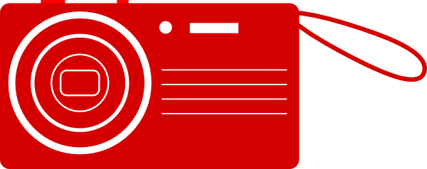 Red Digital Camera Svg Clip Arts 600 X 238 Px (600x238), Png Download