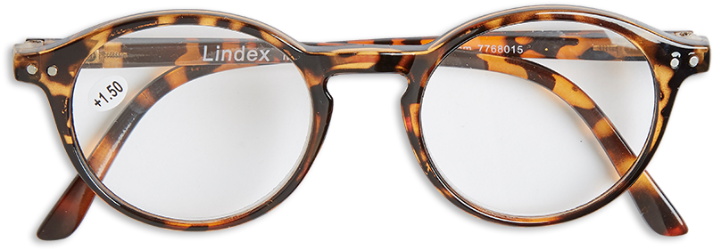 Round Reading Glasses Brown - Glasses (888x888), Png Download