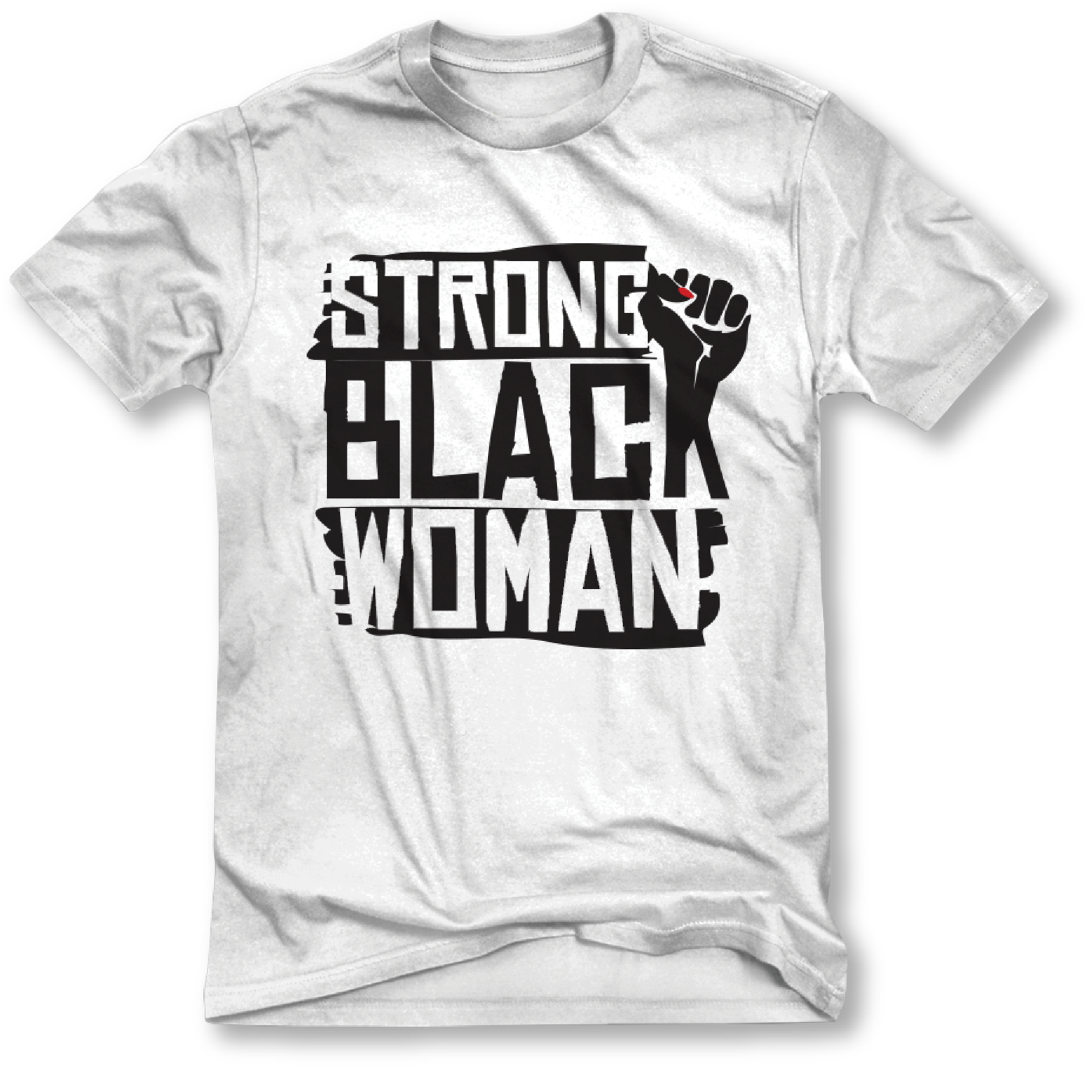 Strong Black Woman Fist Tee - T Shirts (1600x1563), Png Download