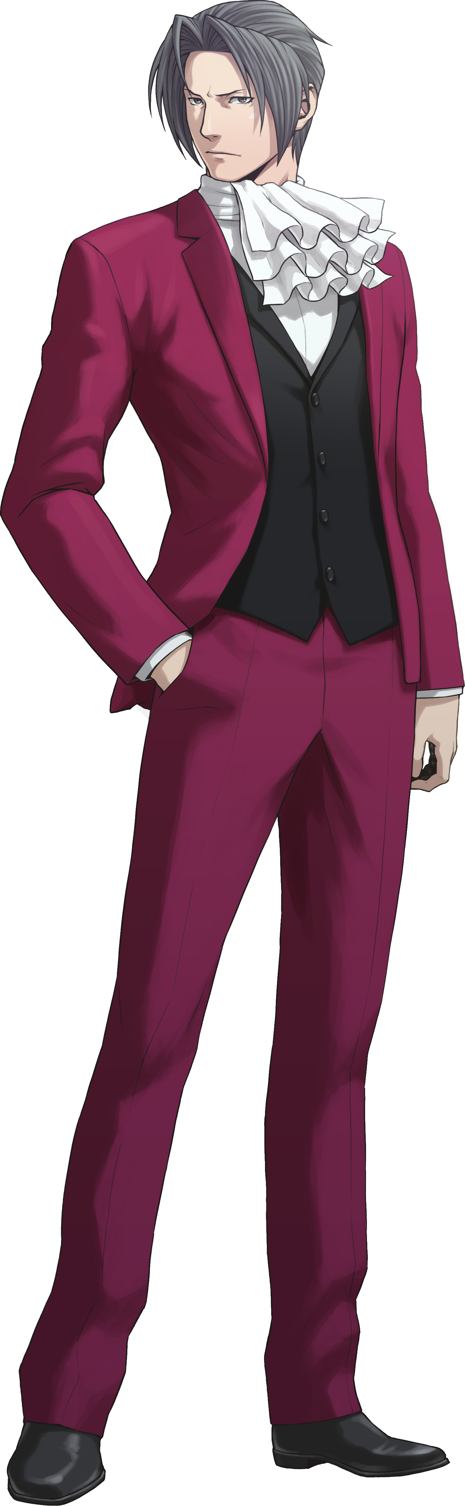 20150208142337 - Miles Edgeworth Official Art (1504x4863), Png Download