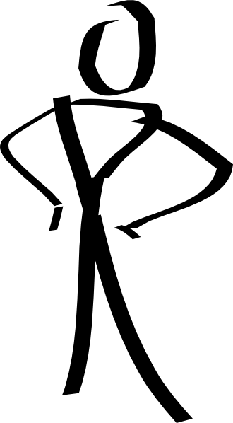 Stick Man (330x598), Png Download