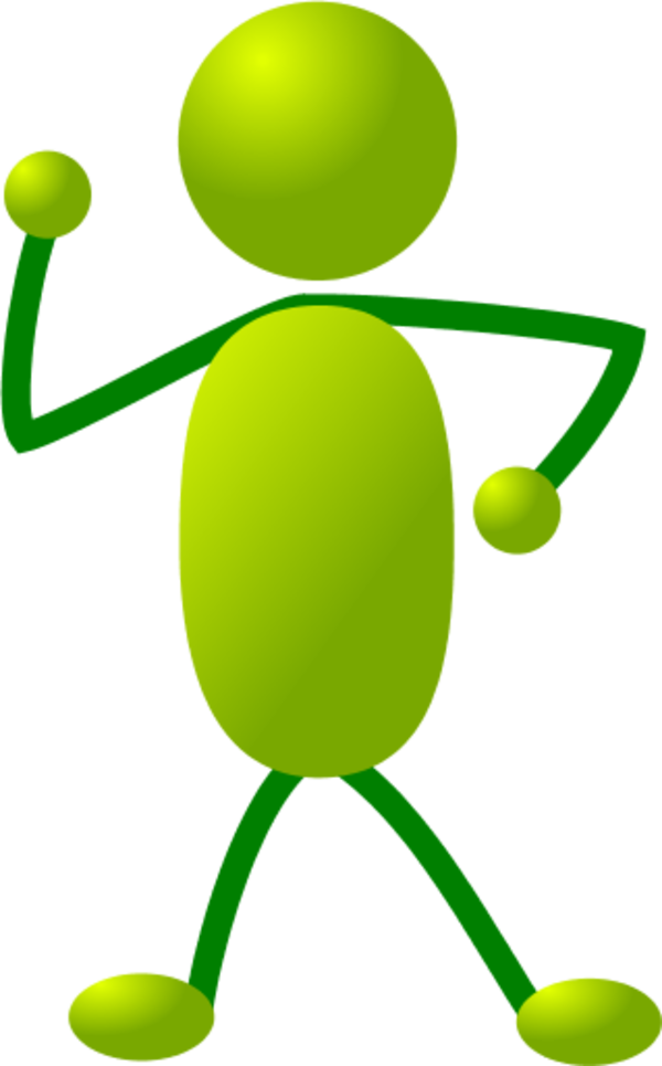 Green Stick People Dancing Clipart - Stick People Clip Art (600x965), Png Download
