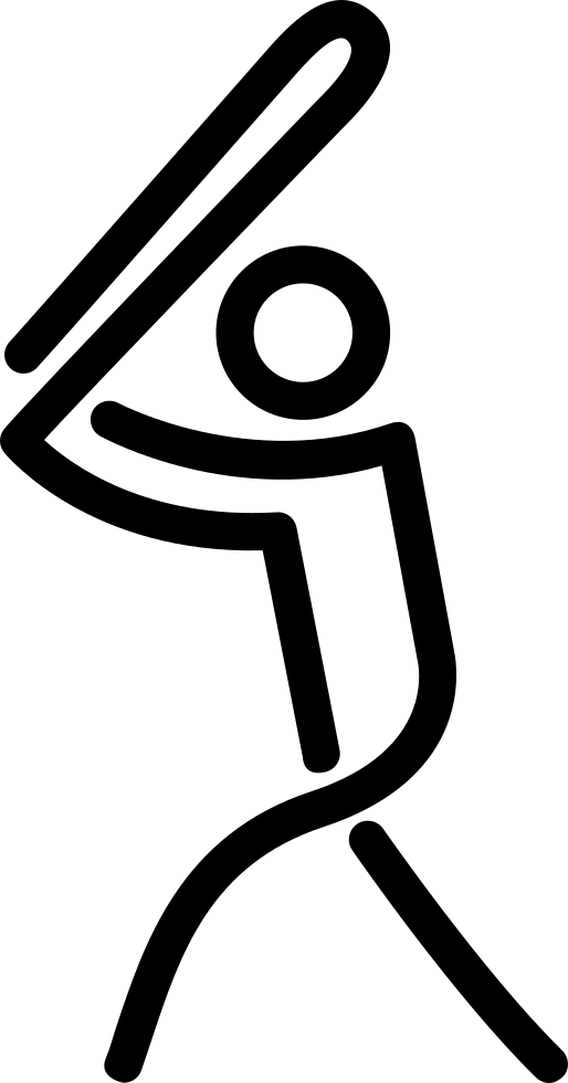Baseball Player Playing Stick Man Comments - Baseball (514x980), Png Download