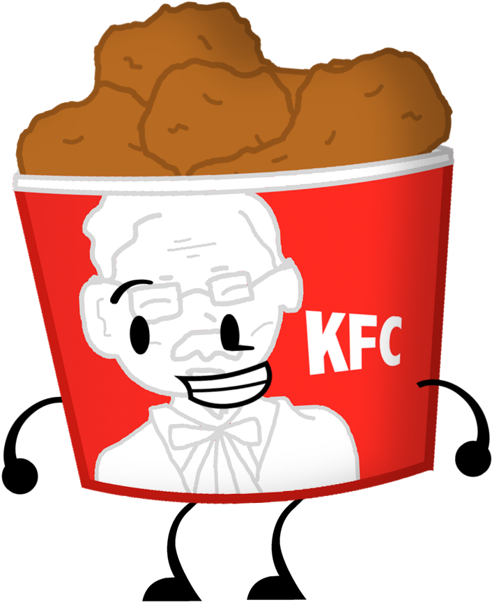 Chicken Bucket Pose - Object Show Kfc (797x883), Png Download