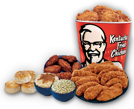 Kfc Chicken Bucket Png Framtidsfasa - Kfc Delivery Bucket Meal (445x363), Png Download
