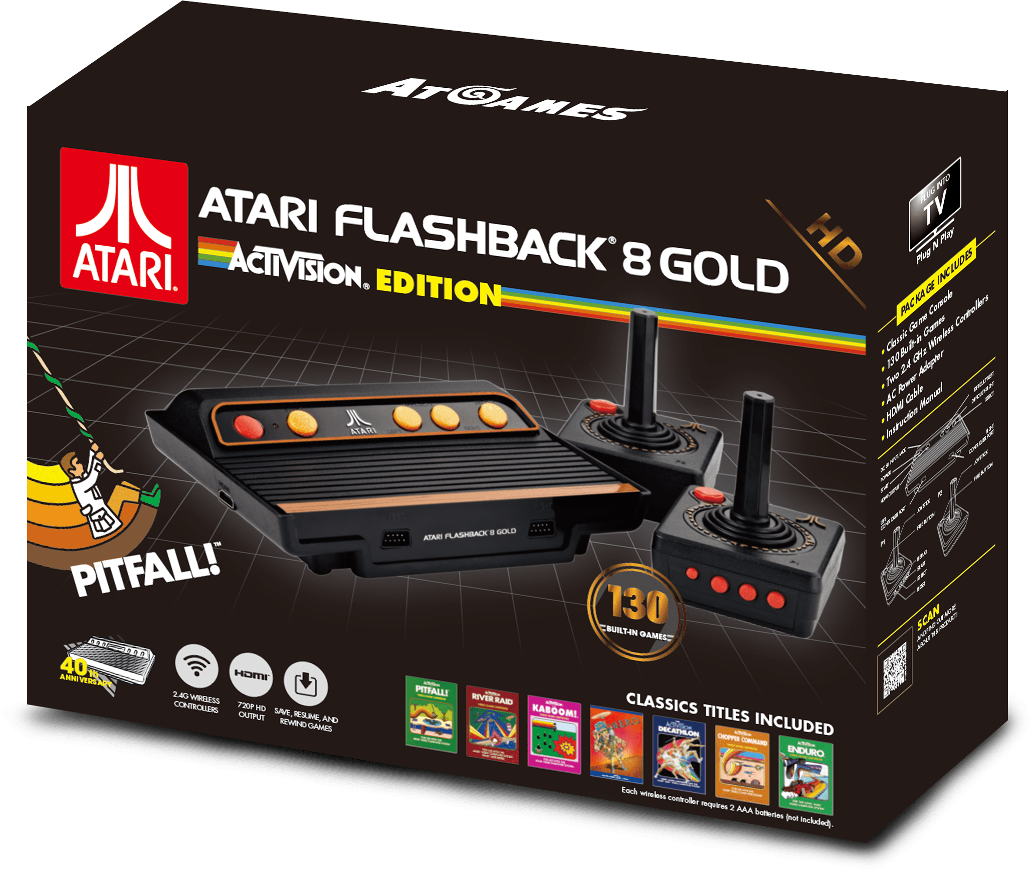 Atari Flashback 8 Gold (2362x2104), Png Download