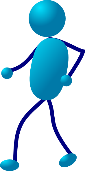 Clip Art Stick Figure Walking (294x590), Png Download