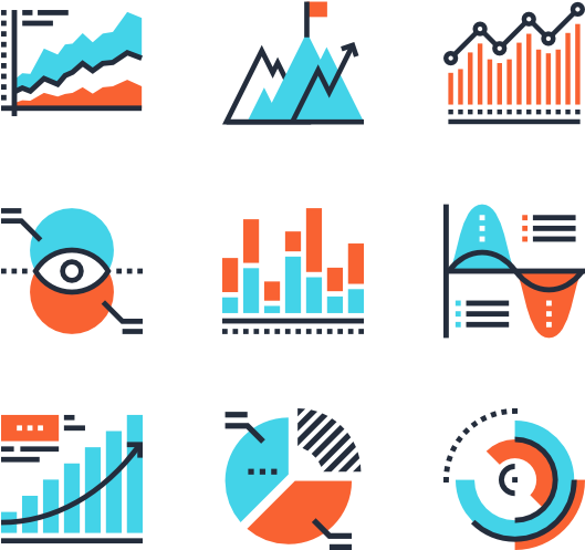 Charts And Diagrams - Digital Marketing Vector Icon Png (600x564), Png Download