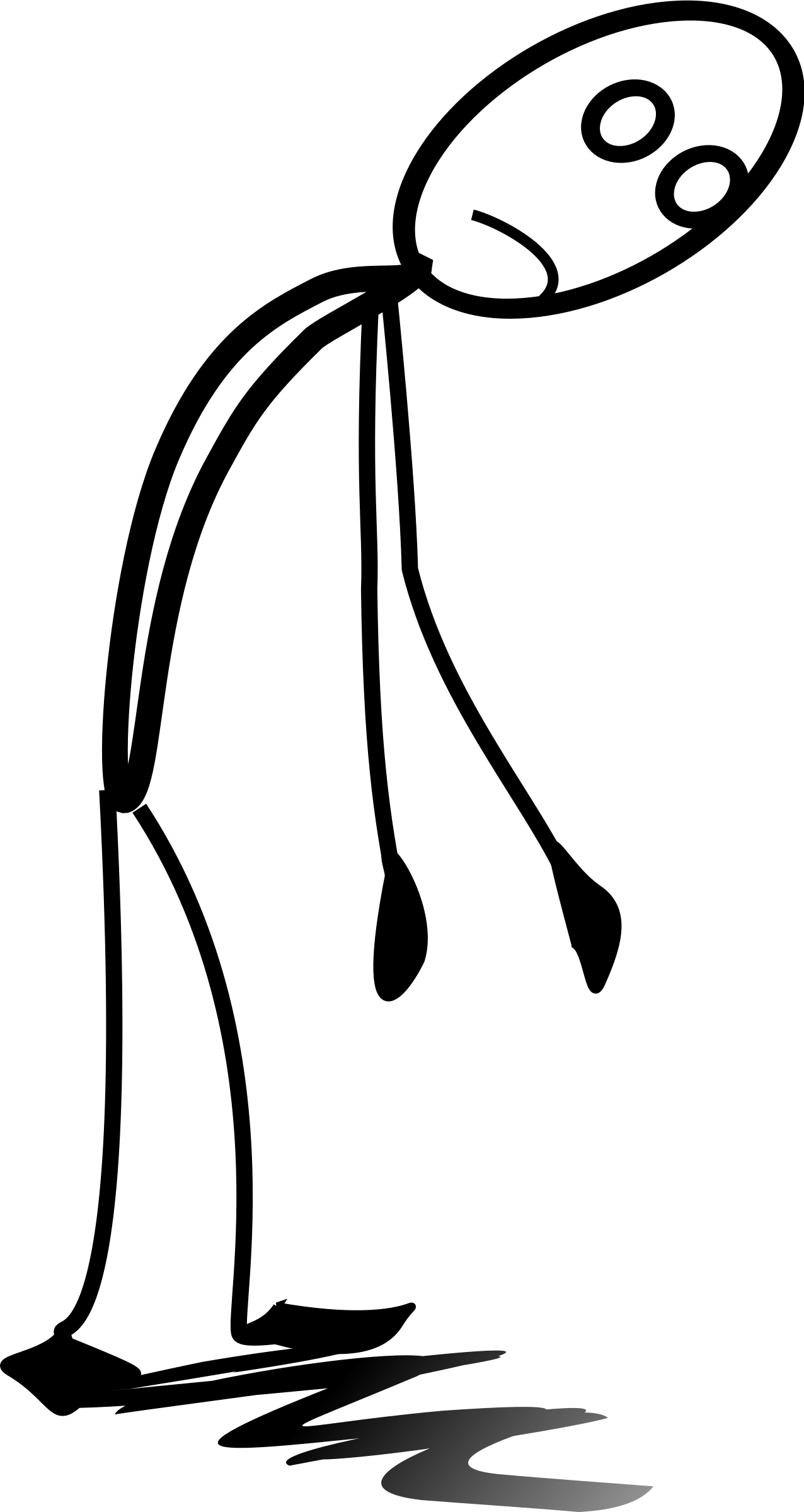 Big Image - Sad Stick Figure (1276x2400), Png Download