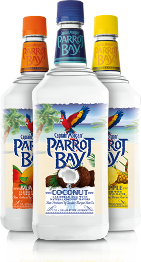 Parrot Bay Rum - Captain Morgan Parrot Bay Rum, Coconut - 1.75 L Bottle (279x518), Png Download