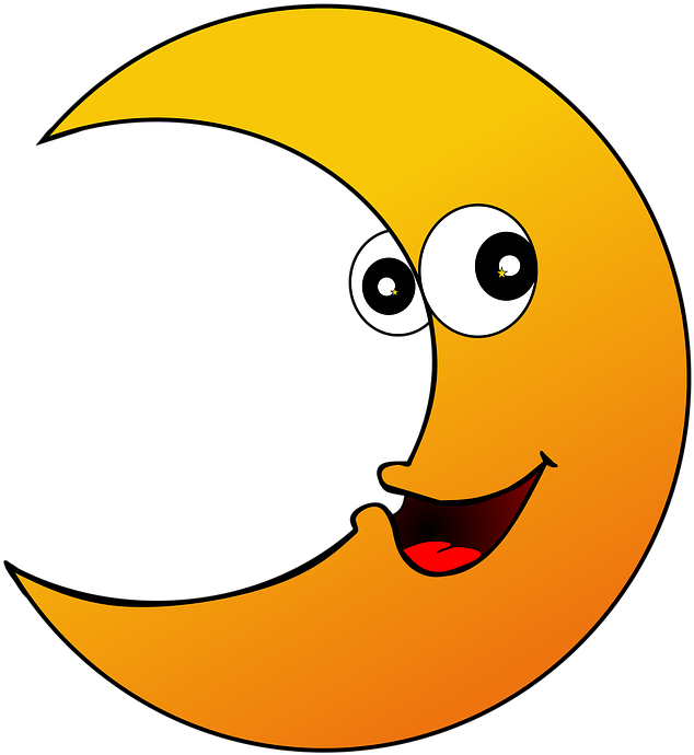 Moon, Crescent, Face, Sky, Crescent Moon, Night - Crescent (805x720), Png Download