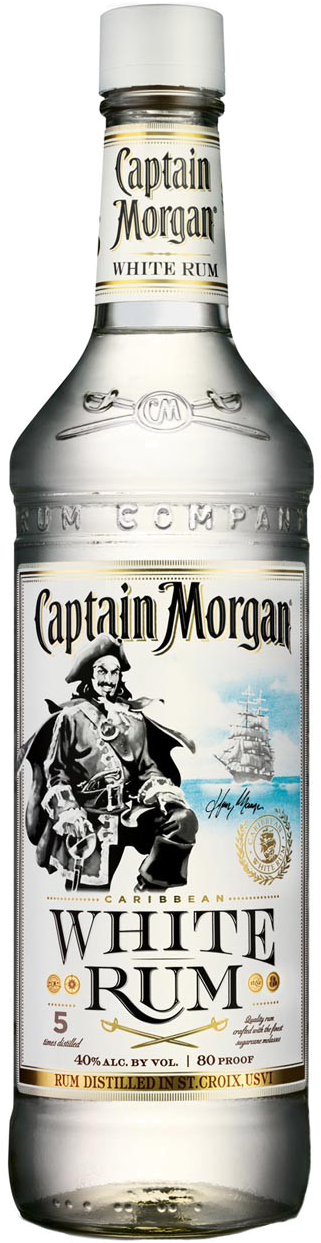 Captain Morgan Caribbean White Rum (960x1280), Png Download