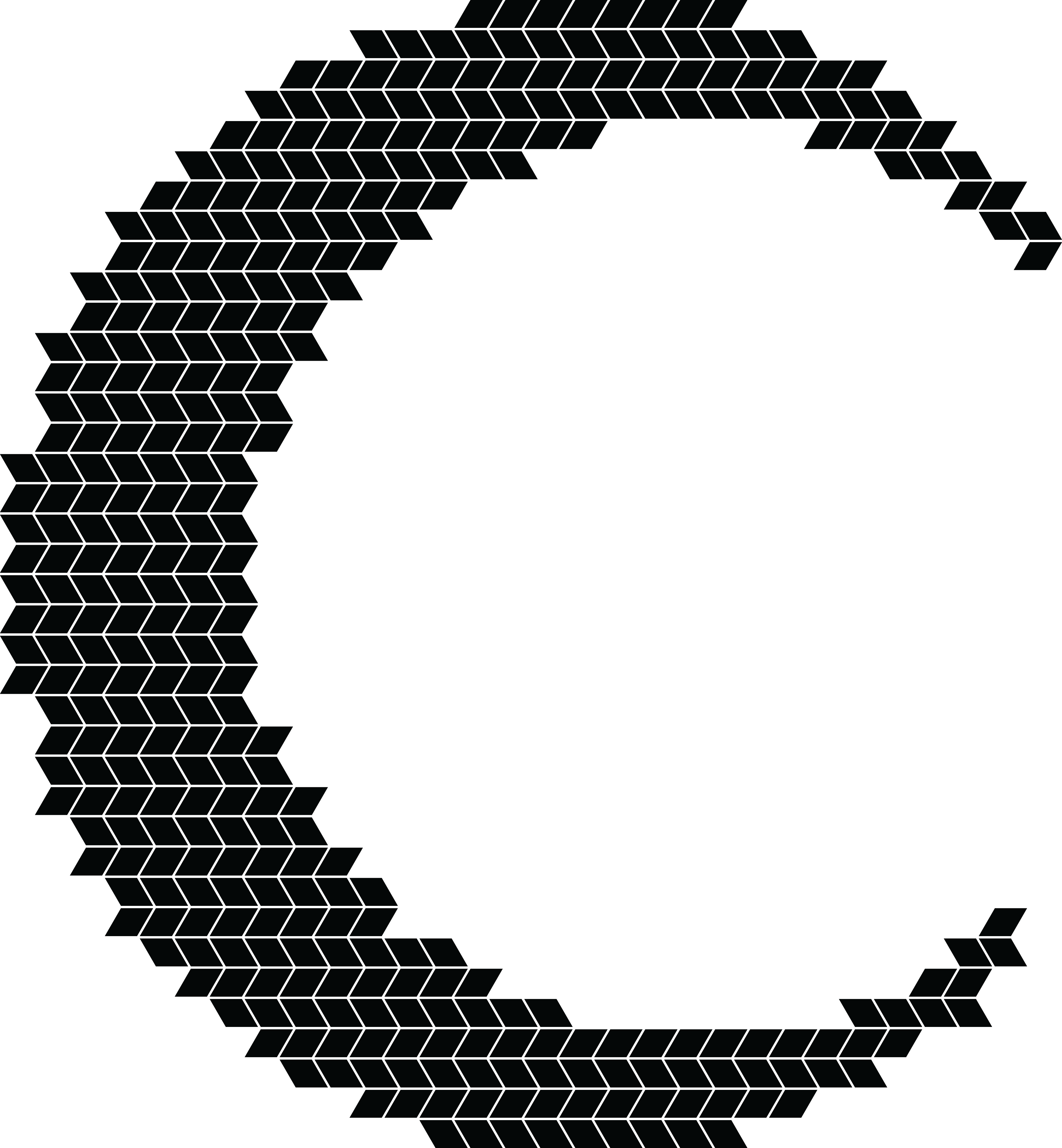 Free Clipart Of A Mosaic Crescent Moon - Golondrinas En Punto De Cruz (4000x4324), Png Download