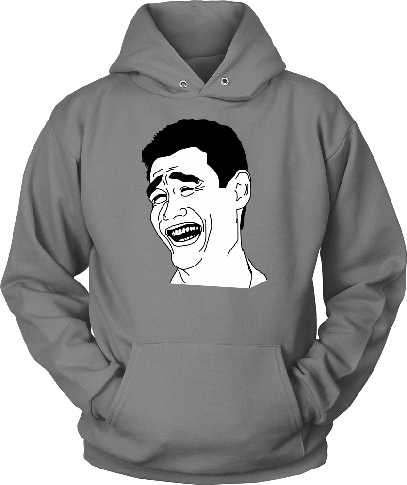 Yao Ming Face - Hardcore Carolina Football Fan Pullover Hoodie (1000x1000), Png Download