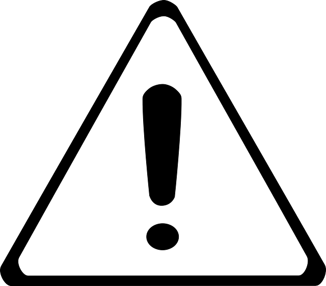 Caution Sign Black And White (600x525), Png Download