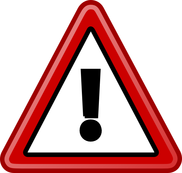 Warning Sign Bl Bg Clip Art At Clker Com Vector Clip - Clipart Danger (600x571), Png Download