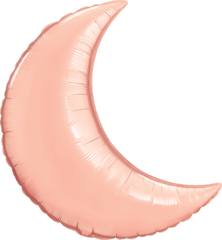 35" Crescent Moon Rose Gold Plain Foil - Crescent Moon (443x480), Png Download
