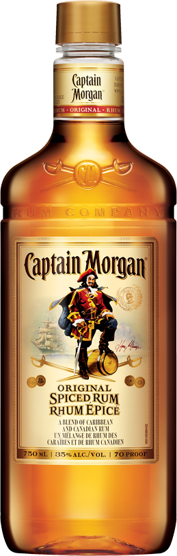 Zoom - Captain Morgan Rum, Original Spiced - 1.75 L Bottle (259x812), Png Download